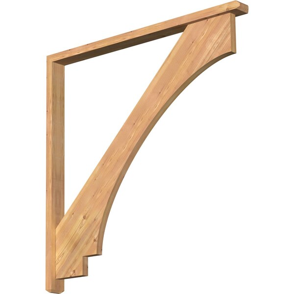 Ekena Millwork Imperial Craftsman Smooth Bracket w/ Offset Brace, Western Red Cedar, 3 1/2"W x 46"D x 46"H BKT0402X46X46IMP04SWR - main
